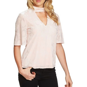 1.STATE‎ Pink Velvet Floral Blouse Size Small